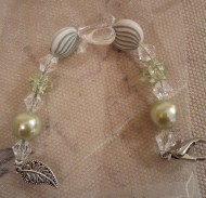 Leave Green Stripe Scissorfob